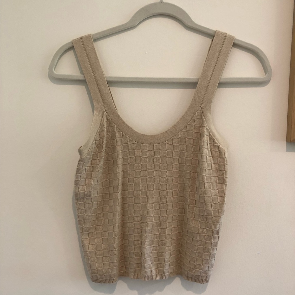 Abercrombie & Fitch Textured Tan Tank Top